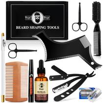 Kit de tratamento de barba WOZUTUNT Beard Shaper para homens +19 unidades