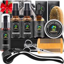 Kit de tratamento de barba XIKEZAN com sabonete para barba, sérum, óleo e bálsamo