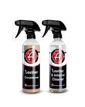 Kit de tratamento de couro Adam's Polishes Limpador e condicionador de couro Kit de tratamento de couro Adam's Polishes Limpador e condicionador de couro