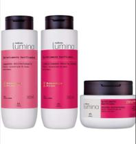 Kit de tratamento linha lumina cabelos quimicamente danificados (shampoo+condicionador e máscara)