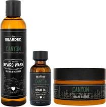 Kit de Tratamento para Barba Live Bearded - Lavagem em 3 Etapas com Óleo e Manteiga