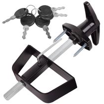 Kit de trava com alça em T BTEOBFY Shed Door com 5 chaves, preto Kit de trava com alça em T BTEOBFY Shed Door com 5 chaves, preto