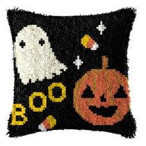 Kit de travesseiro Latch Hook Ykkgogo DIY Throw Capa de almofada 17x17cm
