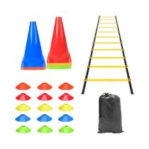 Kit De Treinamento De Agilidade Para Futebol Ao Ar Livre: Escada De Velocidade, Discos, Guarda-Chuva Kit De Treinamento De Agilidade Para Futebol Ao Ar Livre: Escada De Velocidade, Discos, Guarda-Chuva