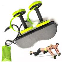 Kit De Treino Roda + Elástico Abdominal Academia Exercícios Kit De Treino Roda + Elástico Abdominal Academia Exercícios