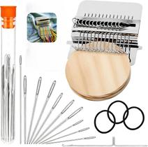 Kit de tricô portátil para remendo e cerzido com 14 ganchos
