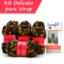 Kit de Tricô Wrap Delicato 100g - Lanafil Kit de Tricô Wrap Delicato 100g - Lanafil