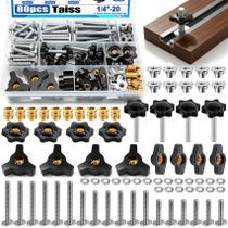 Kit de Trilho T Taiss 80 peças 1/4"20, parafusos e botões de 150 cm Kit de Trilho T Taiss 80 peças 1/4"20, parafusos e botões de 150 cm