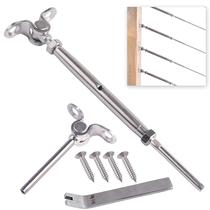 Kit de trilhos de aço inoxidável Deck Man, pacote com 30
