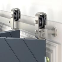 Kit de trilhos de hardware Barn Door EaseLife 30 em níquel escovado Kit de trilhos de hardware Barn Door EaseLife 30 em níquel escovado