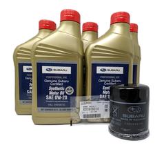 Kit de troca de óleo Subaru com filtro, junta e 5 qt de óleo sintético 0W-20 Kit de troca de óleo Subaru com filtro, junta e 5 qt de óleo sintético 0W-20