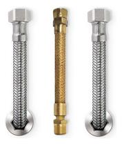 Kit de Tubos Flexíveis Para Aquecedor a Gás M3/4 X F3/4 40CM Komeco