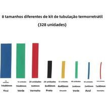 Kit De Tubos Termo Retráteis De 5 Cores E 8 Tamanhos 164 328 Peças Sortimento De Tubos De Isolamento