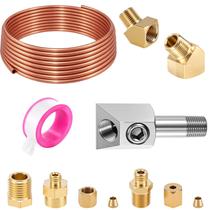 Kit de Tubulação para Manômetro de Pressão de Óleo ElaraBerry 183 cm em Cobre Kit de Tubulação para Manômetro de Pressão de Óleo ElaraBerry 183 cm em Cobre