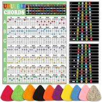 Kit de Ukulele Junlego para Iniciantes - com Tabela de Acordes, Adesivos e Palhetas