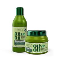 Kit de umectação forever liss olive oil shampoo e máscara