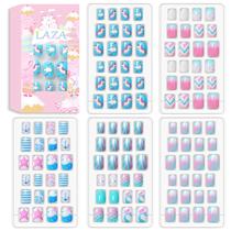 Kit de Uñas Postizas Laza 120 piezas para Niñas - Cubierta Completa Arcoíris Kit de Uñas Postizas Laza 120 piezas para Niñas - Cubierta Completa Arcoíris