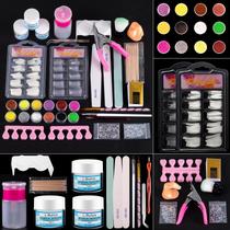 Kit de Unhas Acrílicas L-Bulice com Pó Glitter para Nail Art