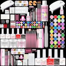 Kit de Unhas Acrílicas SAVILAND com Lâmpada UV, Pó e Líquido