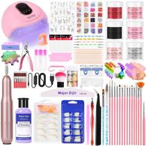 Kit de unhas acrílico DouborQ com monômero, 6 glitter em pó