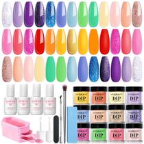 Kit de unhas AZUREBEAUTY Dip Powder 31 unidades, primavera e verão, 20 cores Kit de unhas AZUREBEAUTY Dip Powder 31 unidades, primavera e verão, 20 cores