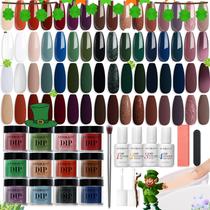 Kit de unhas AZUREBEAUTY Dip Powder, 32 cores, conjunto de primavera, 42 unidades