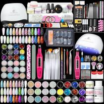 Kit de unhas COSCELIA 58PCS de acrílico para iniciantes com luz UV