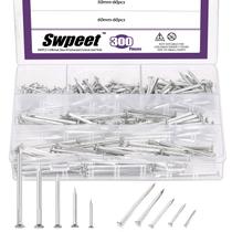 Kit de unhas de hardware Swpeet 300Pcs em aço galvanizado 19-60mm