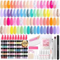 Kit de unhas Dip Powder AZUREBEAUTY 170 unidades com 36 cores e ferramentas Kit de unhas Dip Powder AZUREBEAUTY 170 unidades com 36 cores e ferramentas
