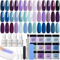 Kit de unhas Dip Powder AZUREBEAUTY 31 unidades Starter com 20 cores