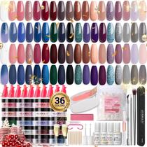 Kit de unhas Dip Powder AZUREBEAUTY 36 cores com acessórios Kit de unhas Dip Powder AZUREBEAUTY 36 cores com acessórios