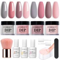 Kit de unhas Dip Powder AZUREBEAUTY 4 cores com base e camada superior