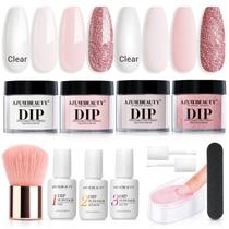 Kit de Unhas Dip Powder AZUREBEAUTY - 4 Cores e 12 Unidades Kit de Unhas Dip Powder AZUREBEAUTY - 4 Cores e 12 Unidades
