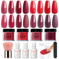 Kit de unhas Dip Powder AZUREBEAUTY com 4 cores e acessórios
