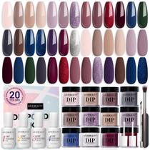 Kit de unhas Dip Powder AZUREBEAUTY, outono e inverno, 20 cores, 29 unidades