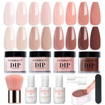 Kit de unhas Dip Powder AZUREBEAUTY Starter com 4 cores nude Kit de unhas Dip Powder AZUREBEAUTY Starter com 4 cores nude