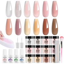 Kit de unhas Dip Powder SUTOKAKA Starter 12 cores com ferramentas