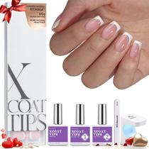 Kit de Unhas em Gel BtartboxNails XCOATTIPS com Lâmpada e Pontas Francesas Kit de Unhas em Gel BtartboxNails XCOATTIPS com Lâmpada e Pontas Francesas