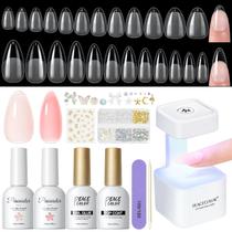Kit de unhas em gel PEACECOLOR Ammond com 240 unidades de pontas de unhas transparentes
