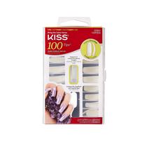 Kit de unhas falsas KISS 100 Tips Curve Overlap de longa duração