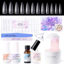 Kit de unhas GELLEN Gel Stiletto Nail Extension 240 unidades com lâmpada Kit de unhas GELLEN Gel Stiletto Nail Extension 240 unidades com lâmpada