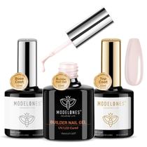 Kit de unhas modelones Top Coat com gel de unhas Builder 10mL