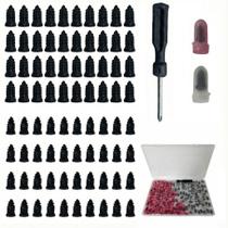 Kit de unhas para reparo de pneus jaguoko 120PCS tipo parafuso de borracha preto