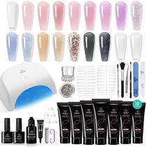 Kit de unhas Poly Extension Gel Beetles 18 cores com lâmpada U V Kit de unhas Poly Extension Gel Beetles 18 cores com lâmpada U V