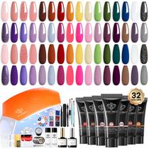 Kit de unhas Poly Extension Gel Modelones 133 unidades com lâmpada de unhas