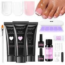 Kit de Unhas Poly Gel GlimightyX para Unhas dos Pés com Luz UV 20ml Kit de Unhas Poly Gel GlimightyX para Unhas dos Pés com Luz UV 20ml