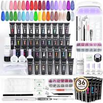 Kit de unhas Poly Gel SAVILAND Glow & Go com 36 cores e lâmpada