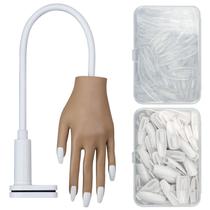 Kit de unhas postiças Acrylic Practice Hand BORNBYME com 200 pontas de unhas