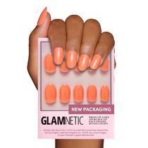 Kit de unhas Press-On Nails Glamnetic Apricot Solid Opaque Orange 30