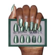 Kit de unhas Press On Nails Glamnetic Harry Potter Slytherin 30
